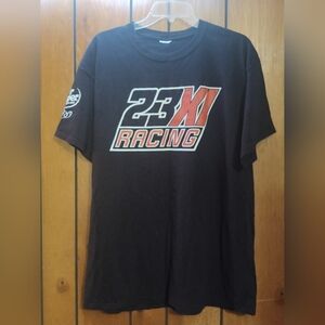 23xi Nascar Team member  Door dash hat and shop t-shirt with Dr Pepper logo.